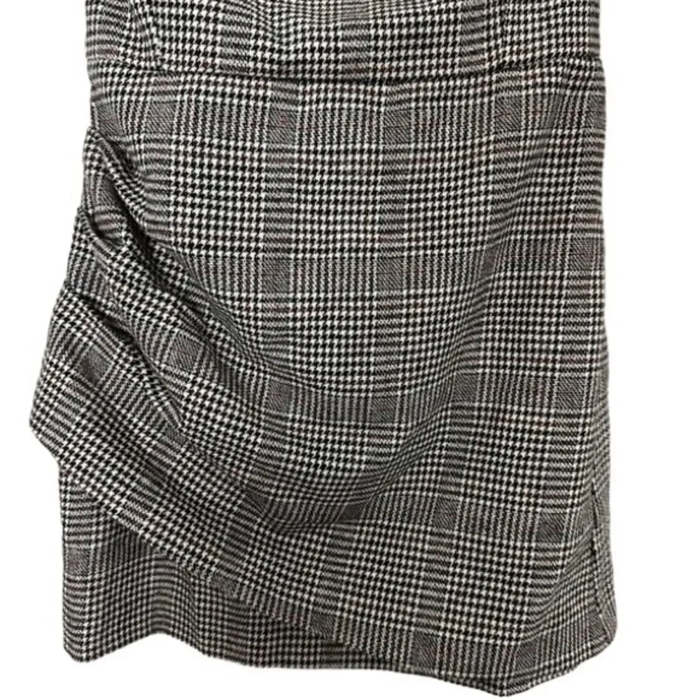 ‼️SOLD‼️HOUSE OF HARLOW NWT Gray Strapless Wool Blend Houndstooth Mini Dress - Picture 4 of 16